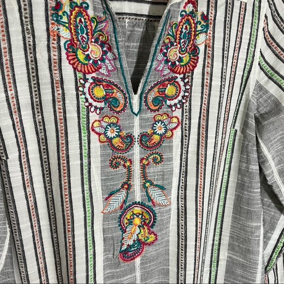 Soft Surroundings Aruba Embroidered Tunic Top - Picture 4 of 8